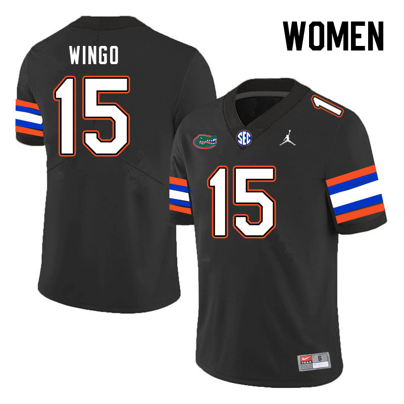 Women #15 Derek Wingo Florida Gators College Football Jerseys Stitched-Black - Click Image to Close